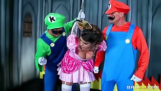 Mario Bros spit-roast Peach