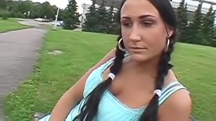 Crazy outdoor sex with a teen